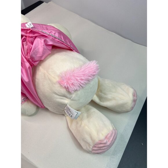 Kellytoy 2019 Plush White Unicorn In Pink Dress Gold Horn Cuddle Toy with Rattle - Picture 12 of 14
